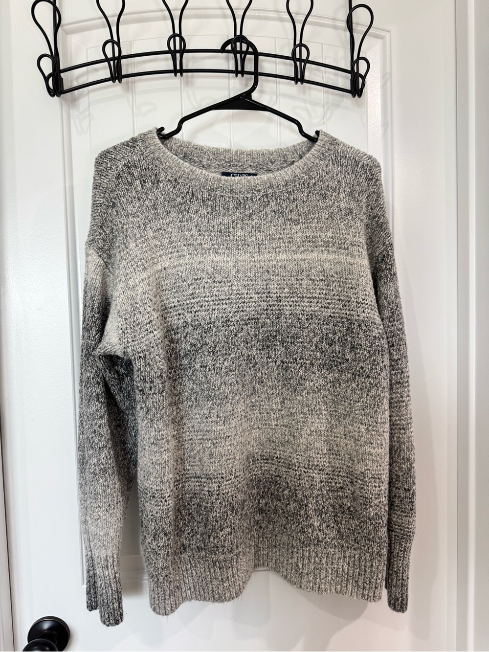 Chaps Gray Marled Crewneck Sweater